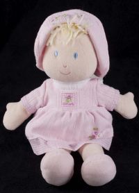 Carters Prestige Girl Doll Plush Lovey Pink Dress Hat